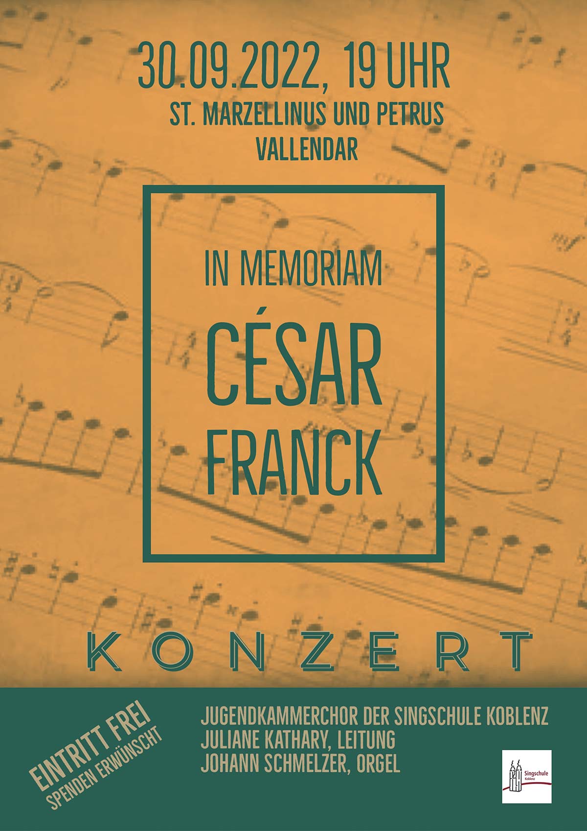 Konzert "In memoriam Caesar Franck" - Plalat