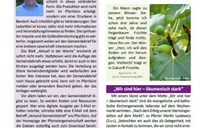 Gemeindebrief 50 vom 18. März 2022