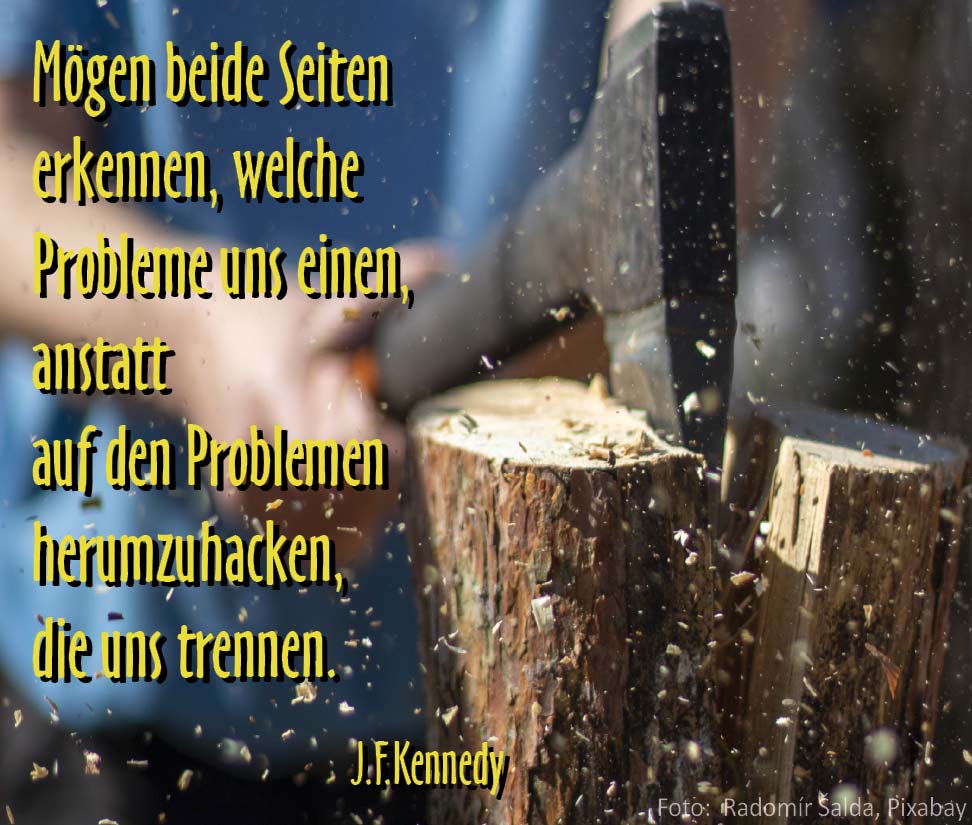 Spirituelles: Auf Problemen herumhacken, (Foto "Holz spalten": Radomír Šalda, pixabay)