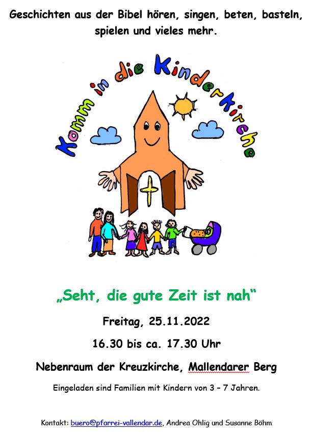 Plakat "Komm in die Kinderkirche"