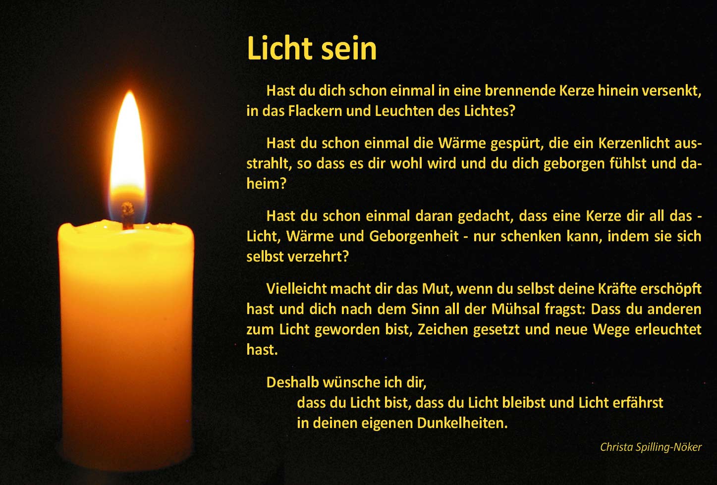 Spirituelles: Licht sein - Kerze (Foto: Elias S., pixabay)