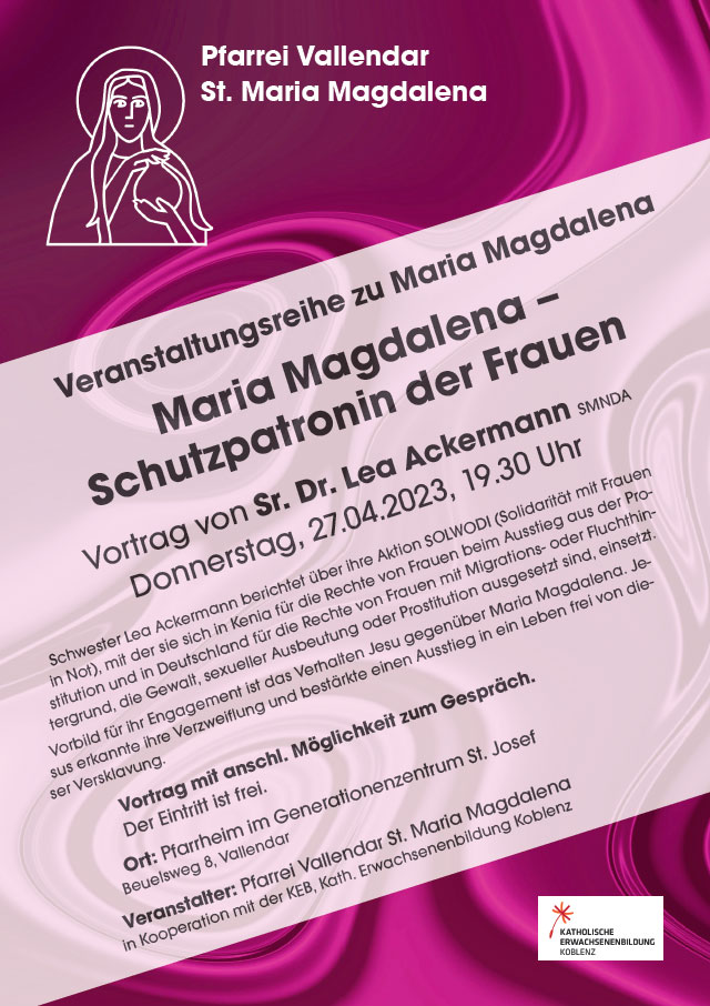Maria Magdalena – Schutzpatronin der Frauen - Plakat (Grafik: Brehm)