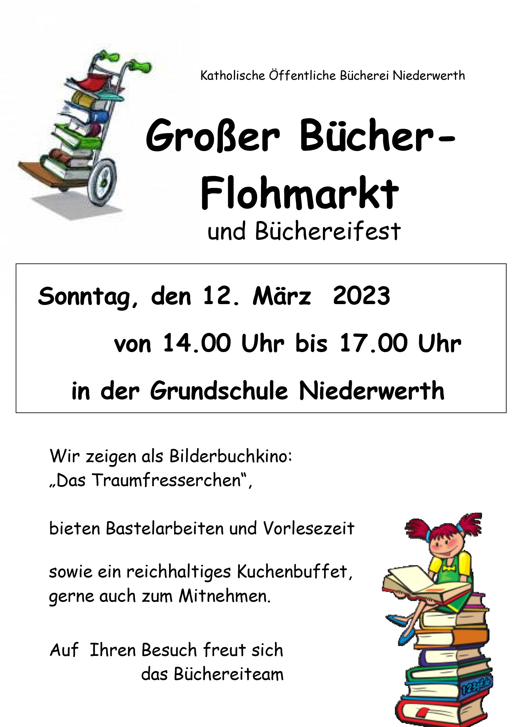 Bücherflohmarkt und Buecherreifest (Plakat)