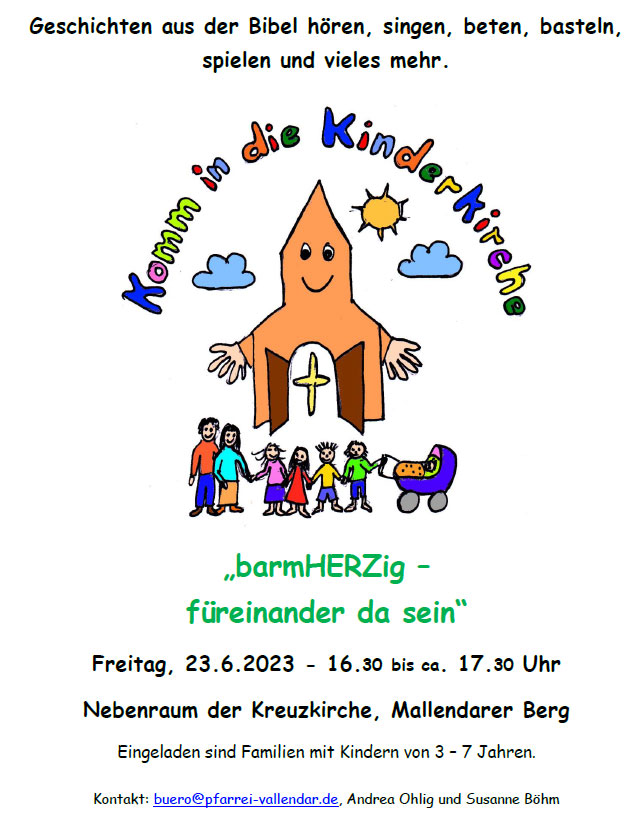 Plakat Kinderkirche Juni 2023