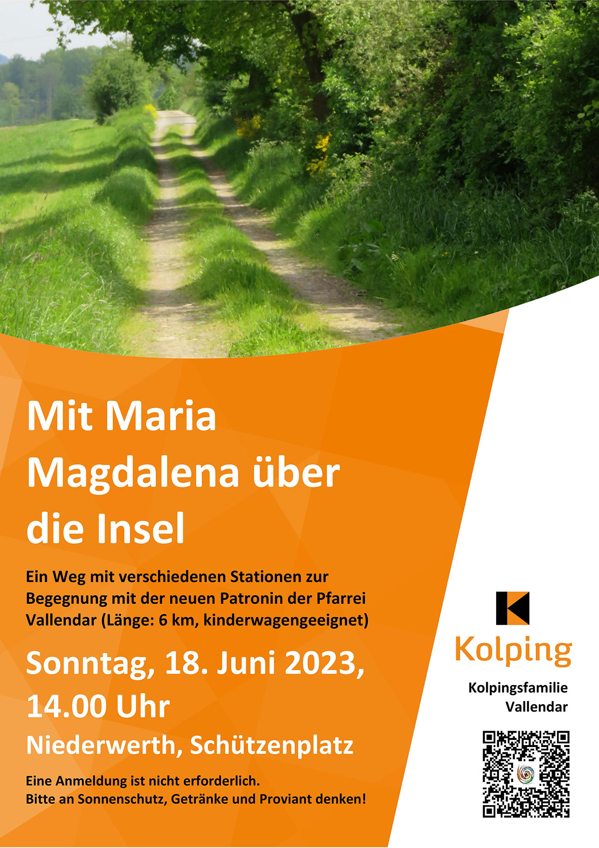Plakat Wanderung "Min Maria Magdalena über die Insel" (Gestaltung: Pfaffenheueser)