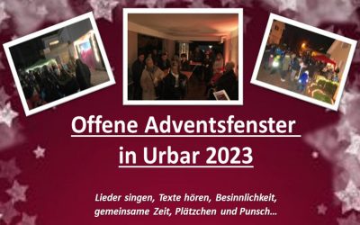 Offene ADVENTSfenster in Urbar 2023