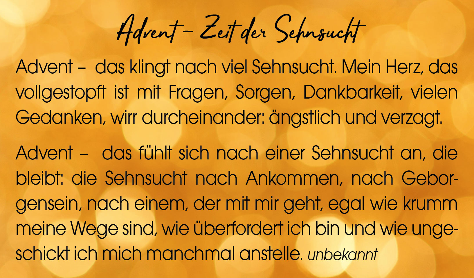 Advent - Zeit der Sehnsucht (Foto: publicdomainpictures, pixabay)