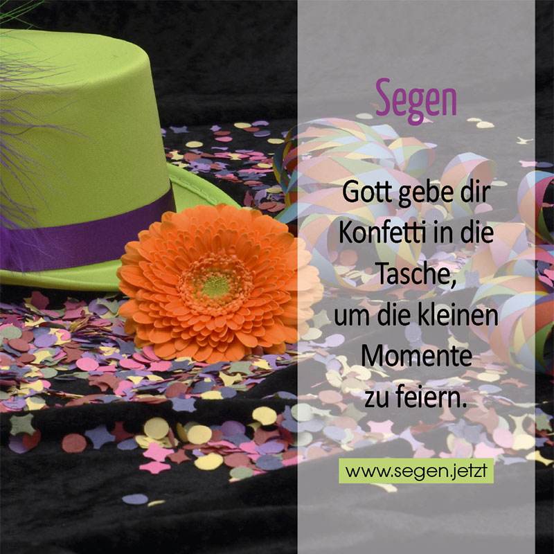 Segen (Foto: Karnevalskonfetti, anncapictures, pixabay)