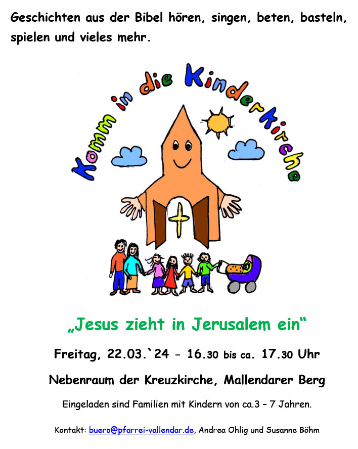 Plakat Kinderkirche Mäz