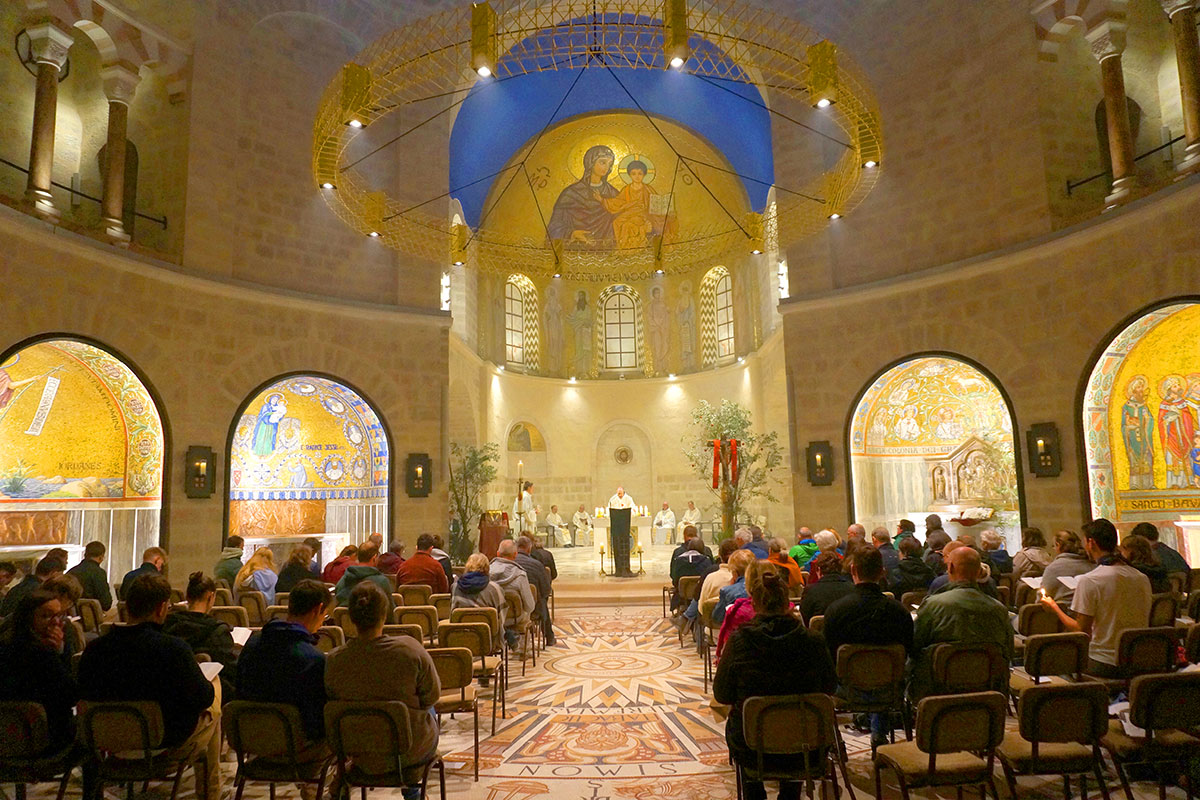 Osternachtsfeier in der Abtei Dormitio, Jerusalem (Foto: Brehm, 2023)