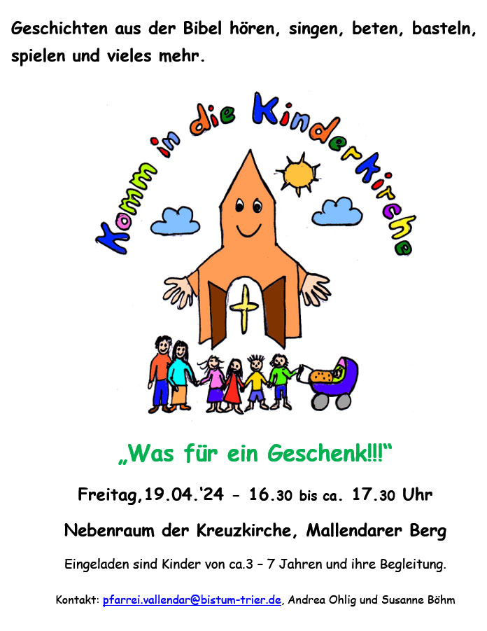 Plakat Kinderkirche April