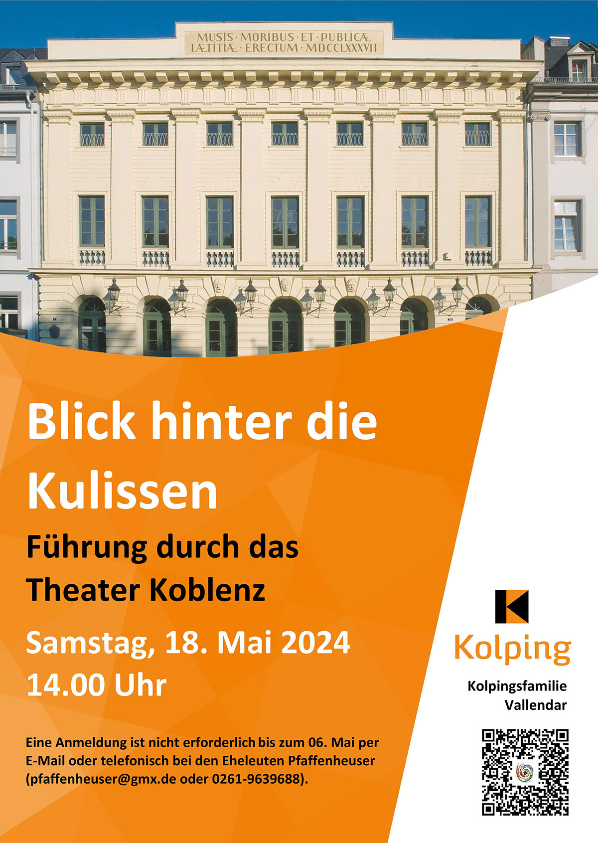 Theaterführung in Koblent (Plakat: Kolping, Vallendar)
