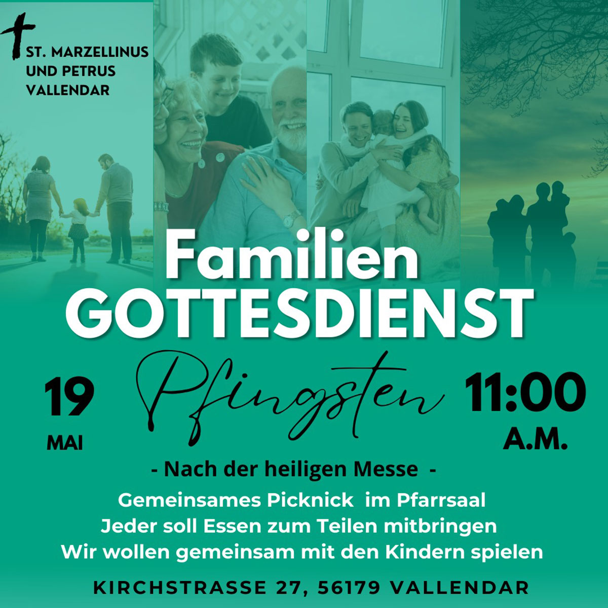 Pfingsten Familiengottesdienst, Plakat