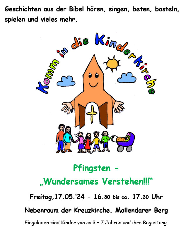 Kinderkirche Mai 2024 - Plakat