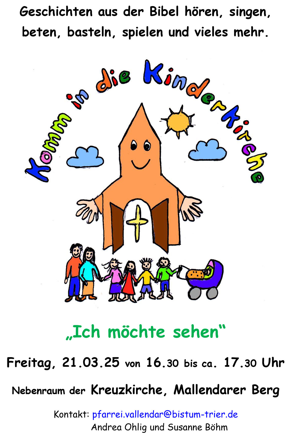 Plakat Kinderkirche März 2025