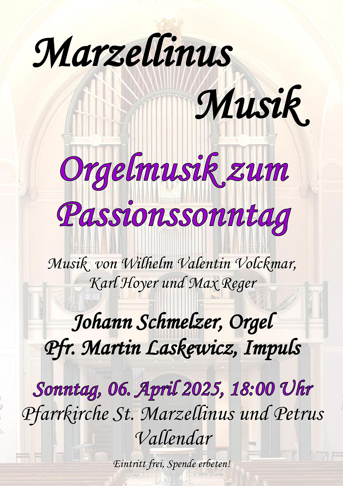 Marzellinusmusik am Palmsonntag (Plakat)