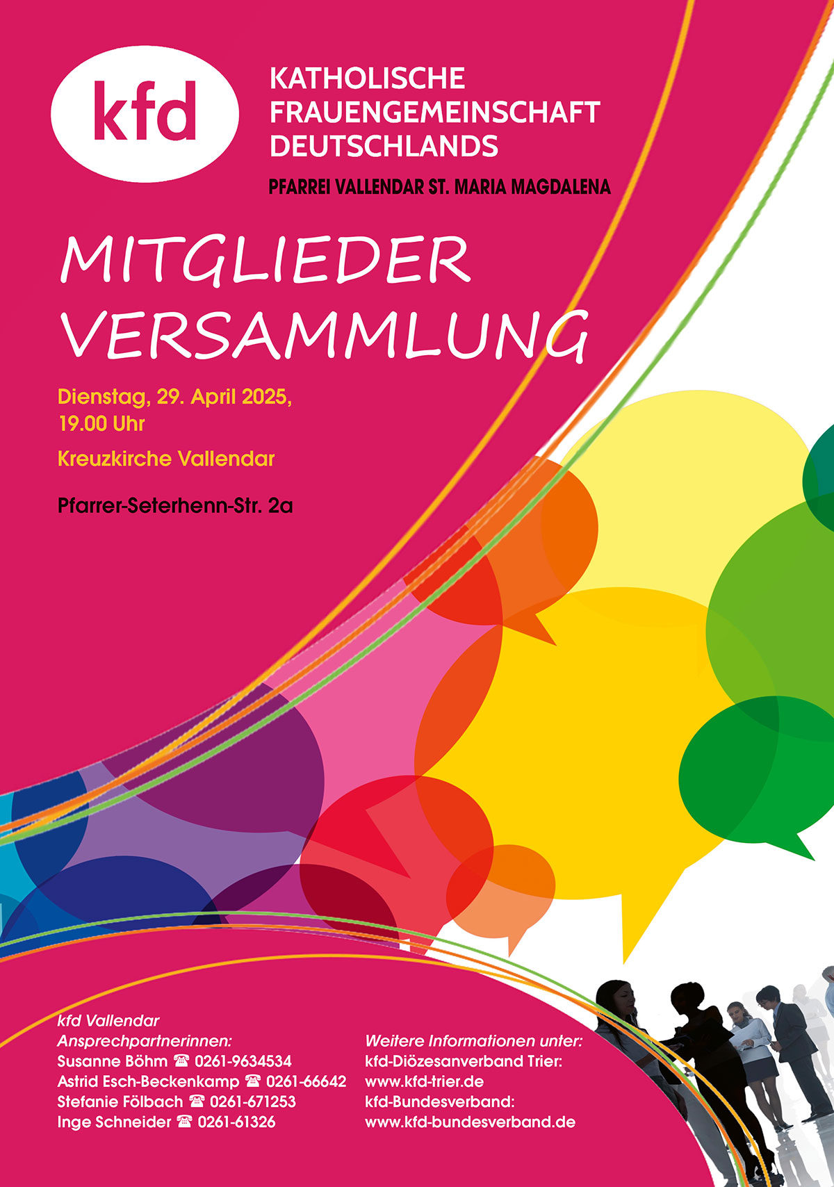 kfd Mitgliederversammlung Plakat