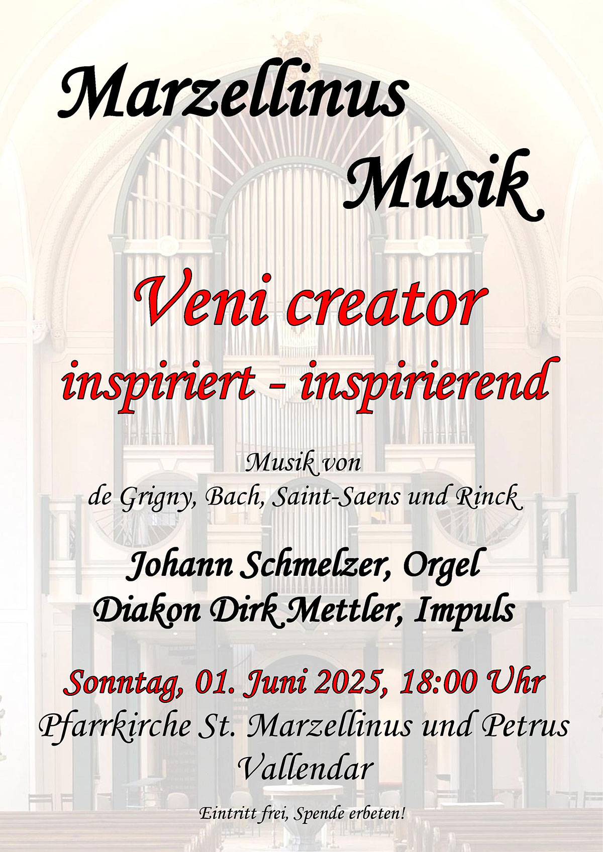 Marzellinusmusik Juni 2025 (Plakat)