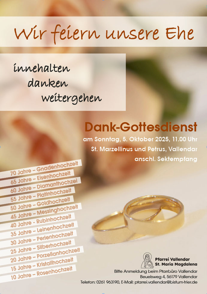 Wir feiern unsere Ehe - Plakat (Gestaltung: Brehm)