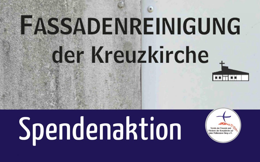 Spendenaktion für Fassadenreinigung der Kreuzkirche