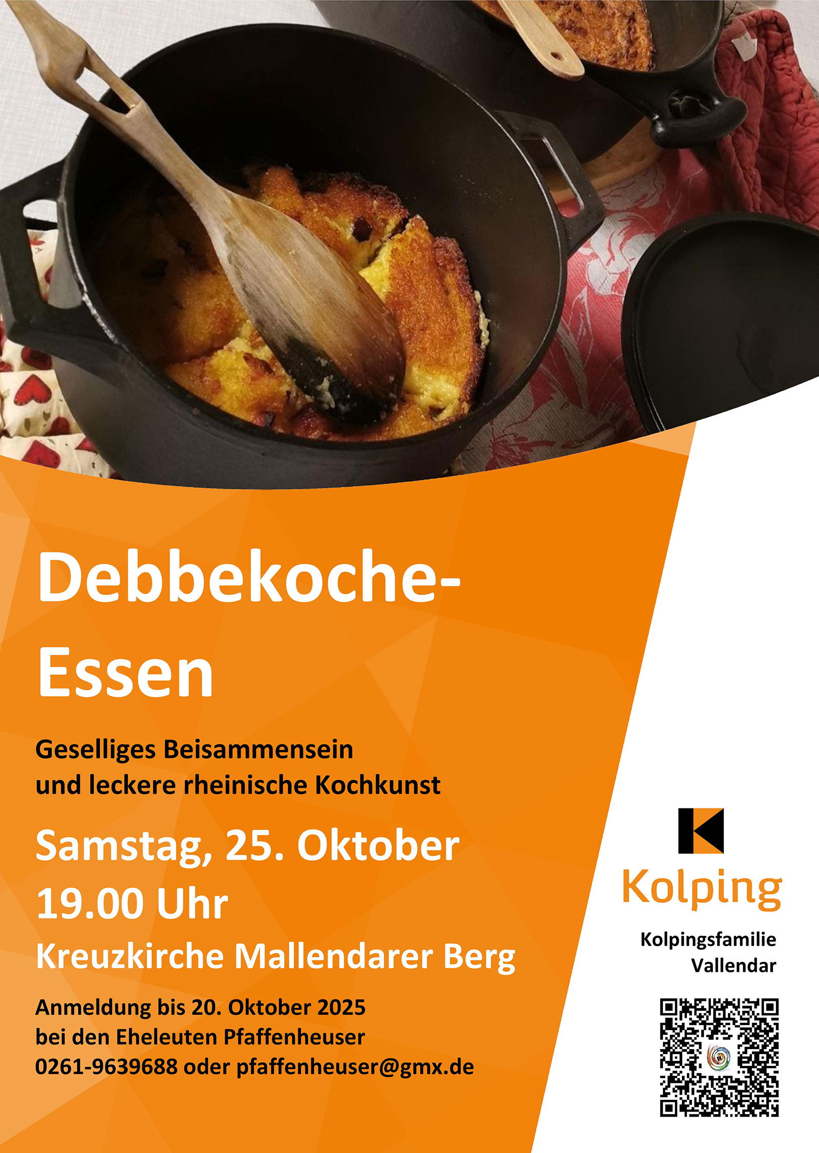 Debbekooche-Essen der Kolpingsfamilie (Plakat)
