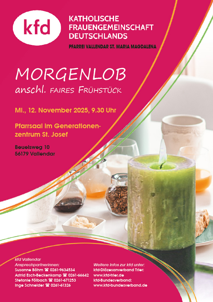 kfd-Morgenlob und faires Frühstück (Plakat)