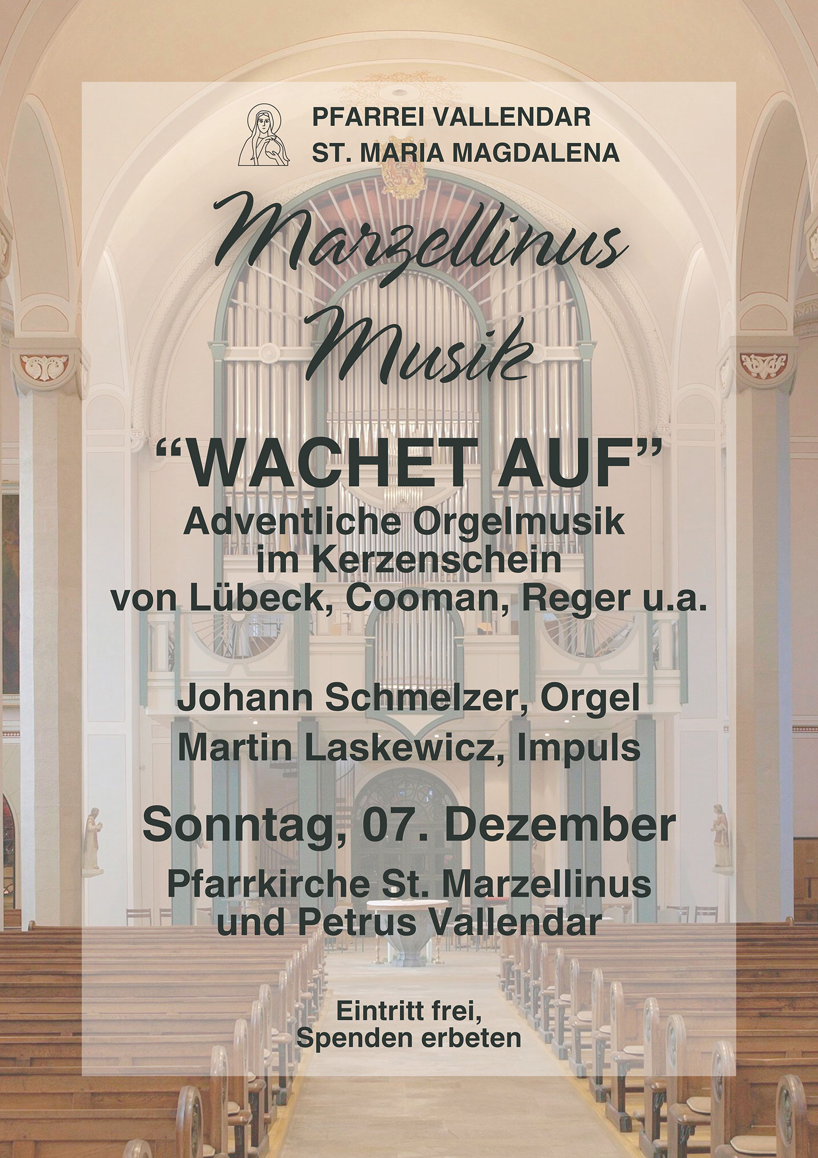 "Wachet auf" - Marzellinusmusik (Plakat)