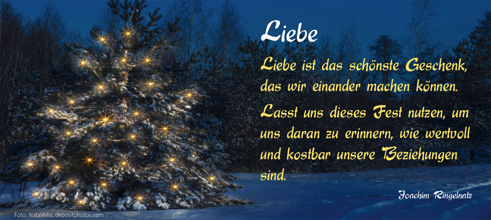 Liebe - Weihnachtsbaum (Foto: NataliMis, depositphotos.com)