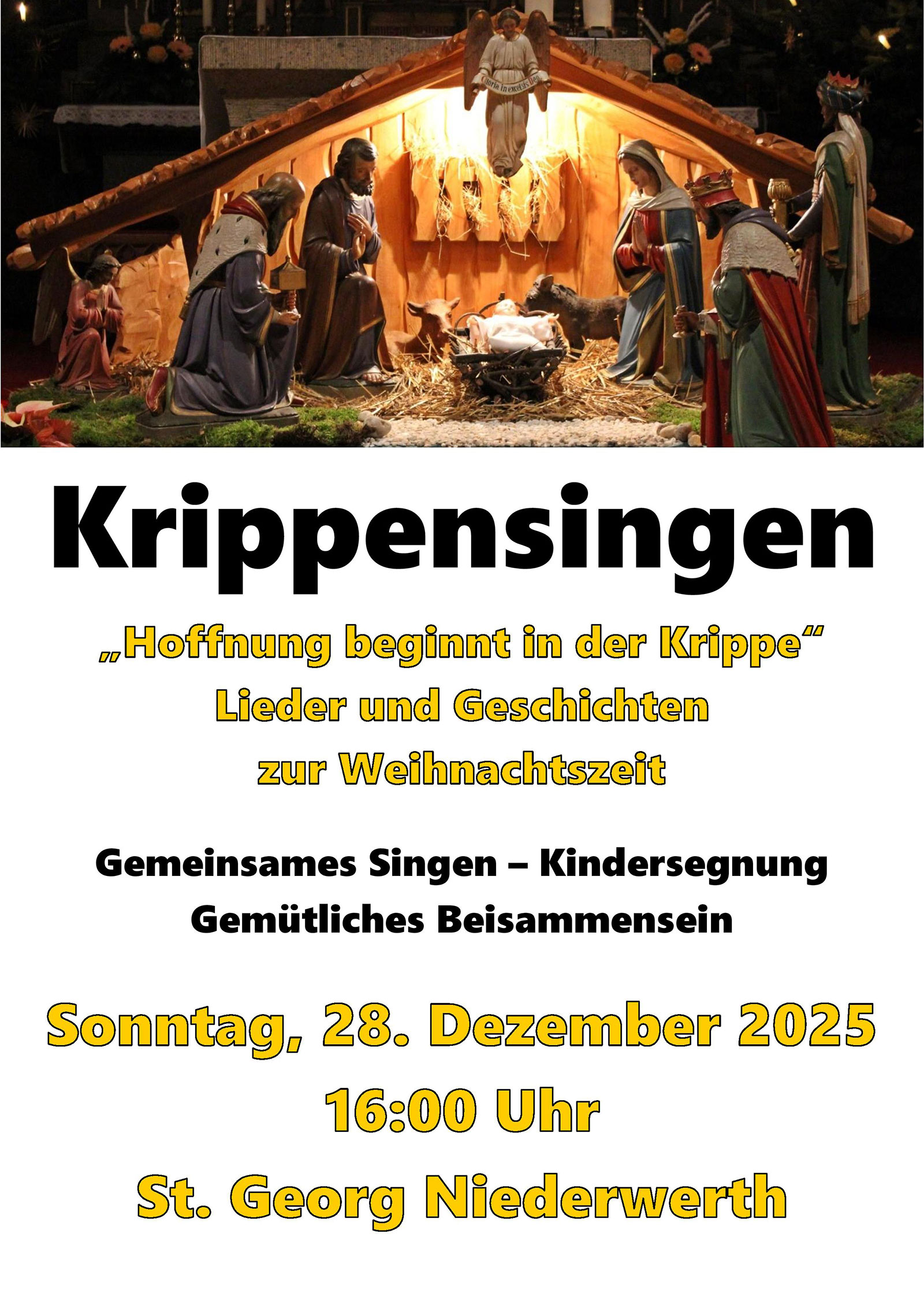 Krippensingen Niederwerth (Plakat)