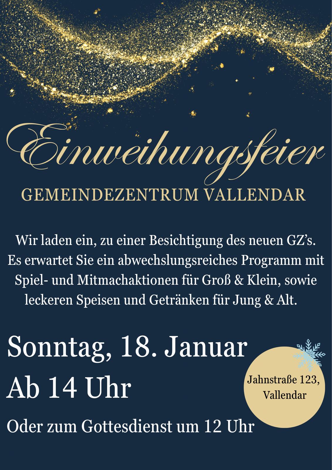 Einweihung evangelisches Gemeindezenterum Vallendar (Plakat)