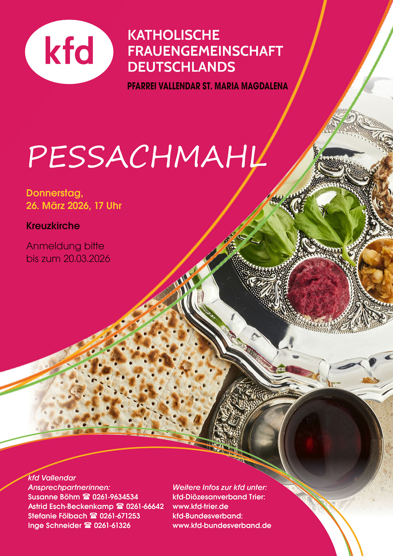 Plakat Pessach-Seder-Abend - kfd