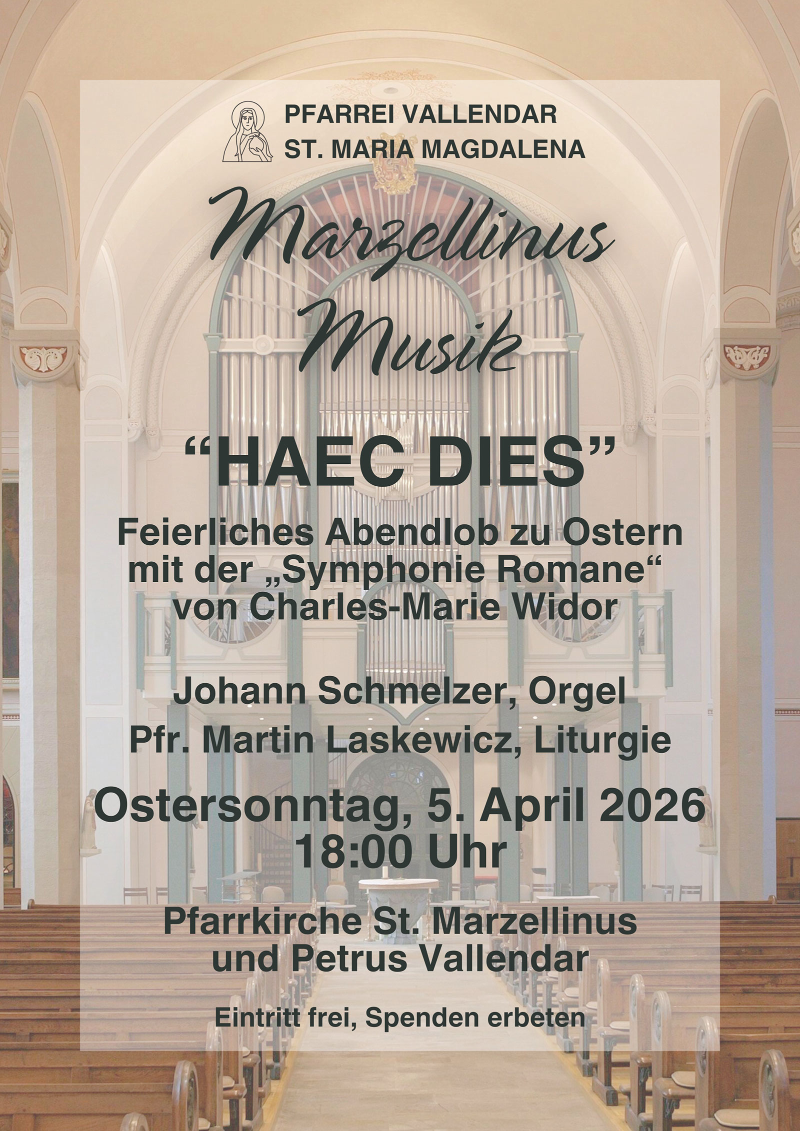 Marzellinus-Musik Ostern 2026 (Plakat)