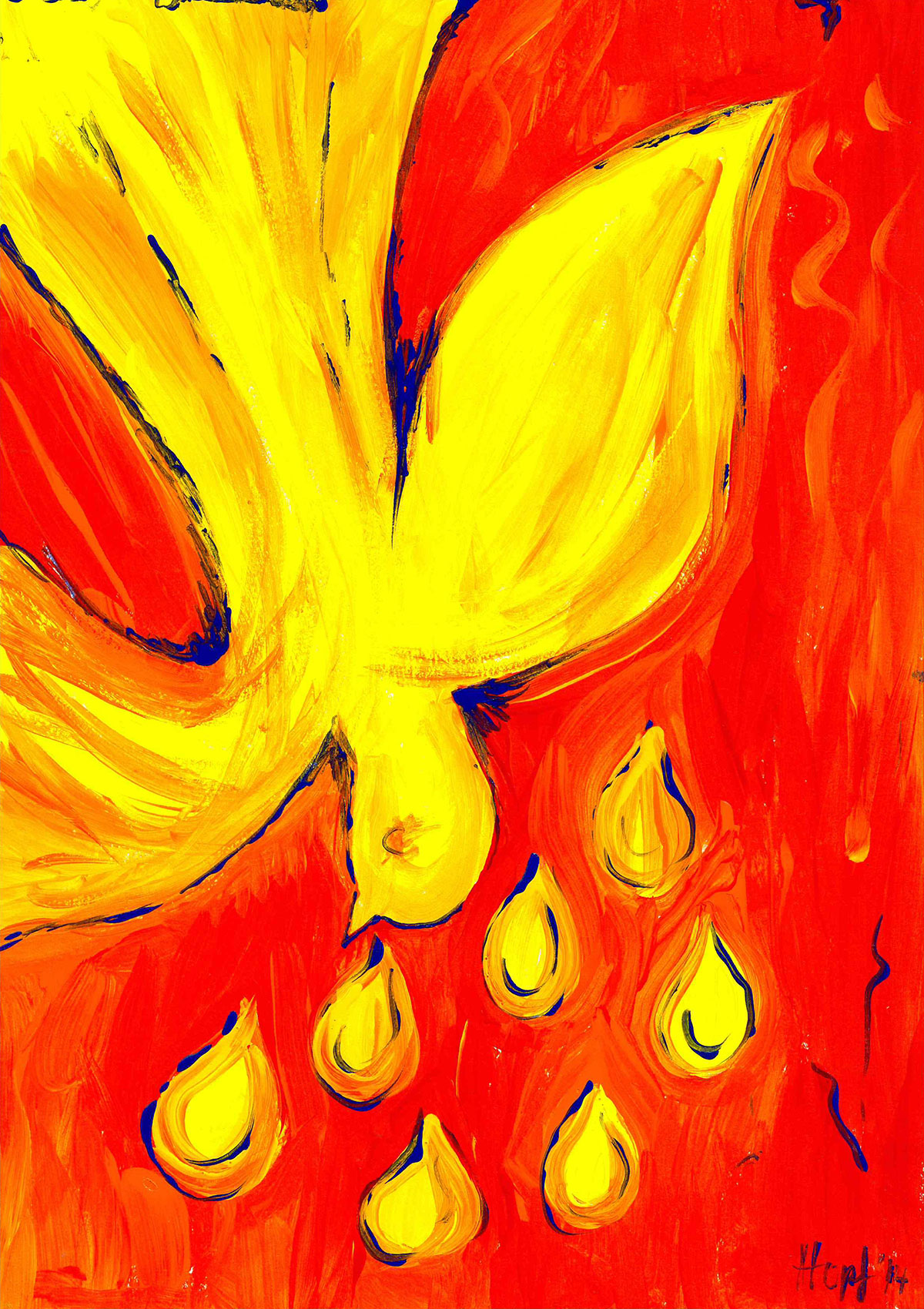 Geist (Gem&auml;lde: Doris Hopf dorishopf.de, in: Pfarrbriefservice.de)