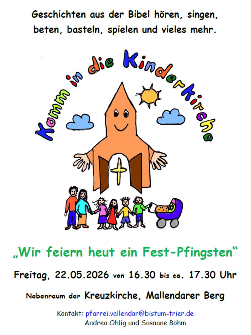 Komm in die Kinderkirche - Plakat