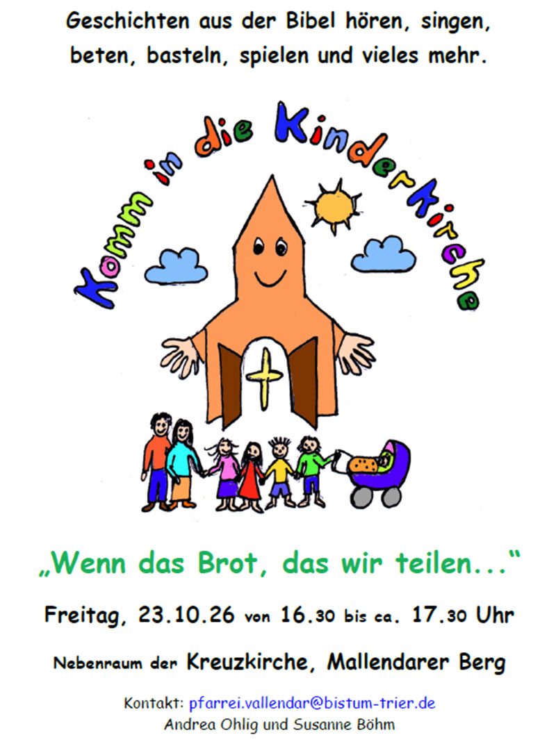 Komm in die Kinderkirche (Plakat Oktober 2026)