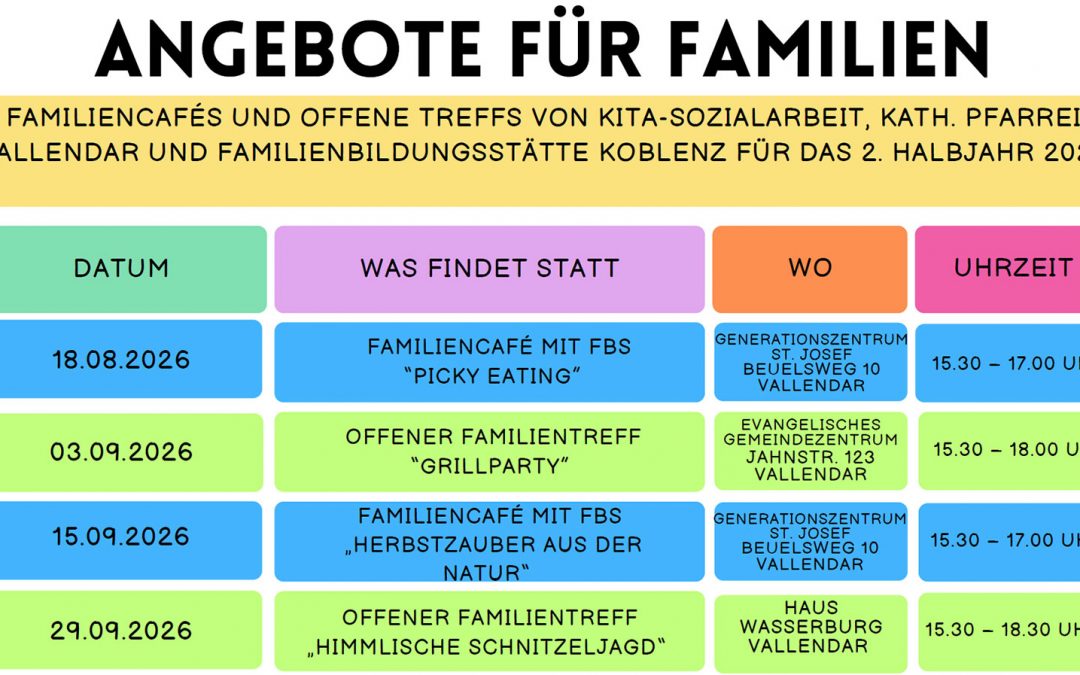 Vielfältige Angebote für Familien in Vallendar