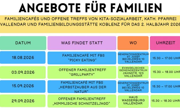 Vielfältige Angebote für Familien in Vallendar